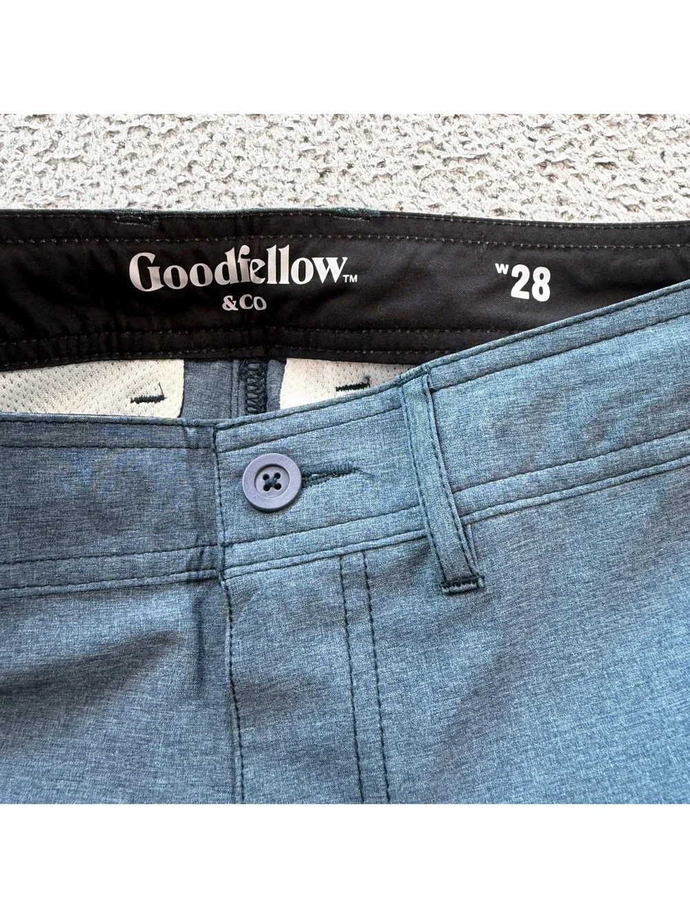 Goodfellow & Co Men’s Blue Hybrid Swim Shorts Size 28 NWT 10.5” 4-Way Stretch